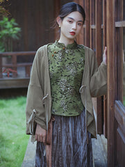 Retro Oriental Charm Tang  Cheongsam Top
