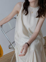 Two Pieces Vintage Round-Neck Sleeveless Dress