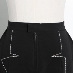 Women Retro Irregular Print Skirt