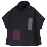 Loose Plaid Splicing High-Neck Sweatshirt