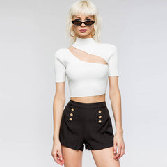 Sexy Hollow Short Sleeve T-Shirt