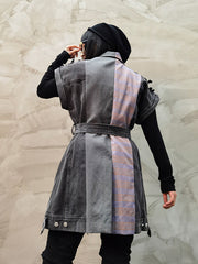 Women Color Block Sleeveless Waist Coat