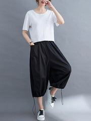 Plus Size Loose Lantern Trousers