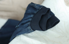 Solid A-Line Denim Skirts