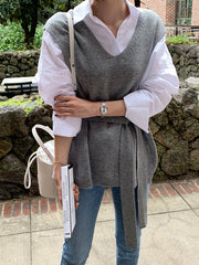 Women Loose Pullover Casual Knitted Vest