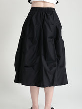 Retro Solid Color Irregular Pleated Casual Skirt