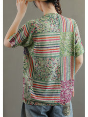 Color Block Printing Loose T-Shirt