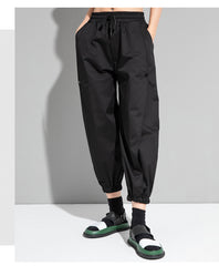 Loose Elastic Personality Solid Color Harem Casual Pants