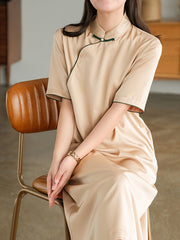 Loose Short Sleeve Cheongsam Dresses