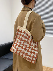 Chrismas Printed Knitted Shoulder Bag