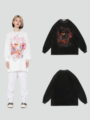 Round Neck Street Style Printed T-Shirt