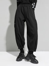 Loose Tight Waist Stitching Drawstring Casual Pants