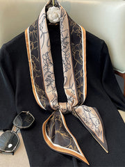 Retro Printed Long Square Scarf