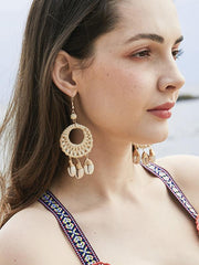 Shell Hollow Rattan  copper wire Earring Accessories