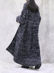 Casual Solid Color Cardigan Sweater Coat