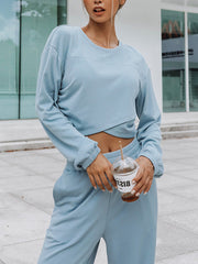 Two-Piece Sports And Casual Sweatshirt Suit