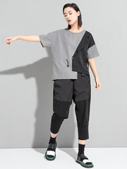 Personalized Lace Stitching Short Sleeve T-Shirt