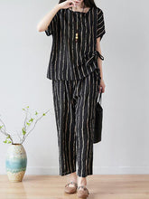 2019 Summer New Oversize Striped Casual Pants Suit