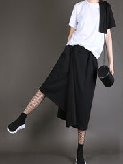 Loose Wide-leg Cropped Pants