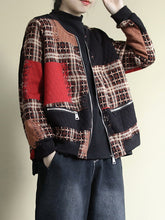 Printed Casual Zipper Coat