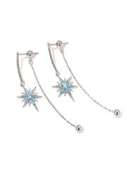 Blue Stars Tasseled Eardrop