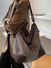 Vintage Leather Canvas Cross-Body Bag