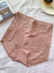 3Pcs High-Waisted Lace Lace Panties