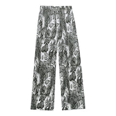 Retro High Waist Drape Straight Loose Casual Pants