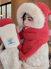 Casual And Simple Three-Piece Hat Scarf Set