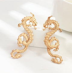 Carved Dragon Earrings