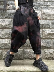 Personalized Dyeing Letter Jeans