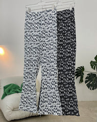 Lazy And Comfortable Floral Pleated Elastic Pants