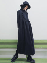 Women Retro Stand Collar Dress