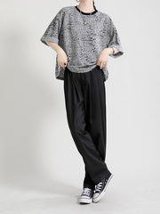Women Solid Color Slimming Loose Wide Leg Casual Pants