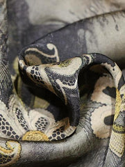 Silk Batwing National Printed Long Robe