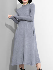 Women Round Neck Pullover Dress