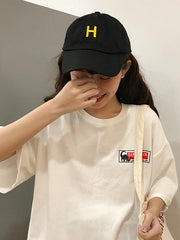 Simple Letter Printed Baseball Hats