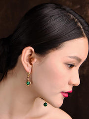 Original Vintage Asymmetric Agate Eardrop