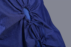 Solid Color High Waist Irregular Squeezing Half Skirt