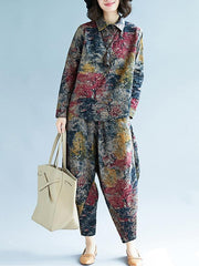 Loose Plus Size Ramie Harem Suits