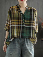 Original Solid V-Neck Blouses&Shirts