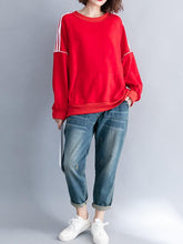 Loose Striped Casual Sweatshirt