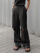 Retro Loose Trousers With Holes