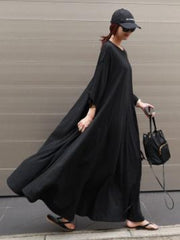 Super Loose Comfortable Lace-up Long Dress