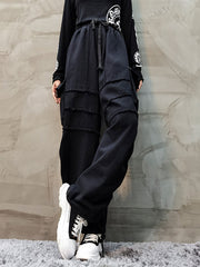 Solid Casual Loose Pants