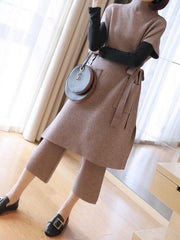 Loose Knitting The Waist Wide-Leg Suits