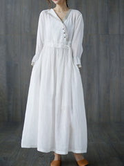 Loose Solid Color Maxi Dress