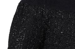 Women Thin Elastic Waist Wide Leg Shorts