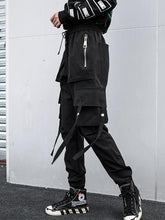 Casual Zipper Drawstring Overall Pants