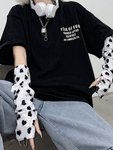 Heart Print Half Sleeve Sun Protection Sleeve